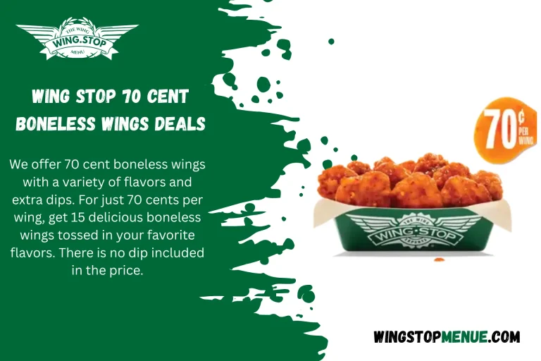 WingStop 70 Cent Boneless Wings Deals