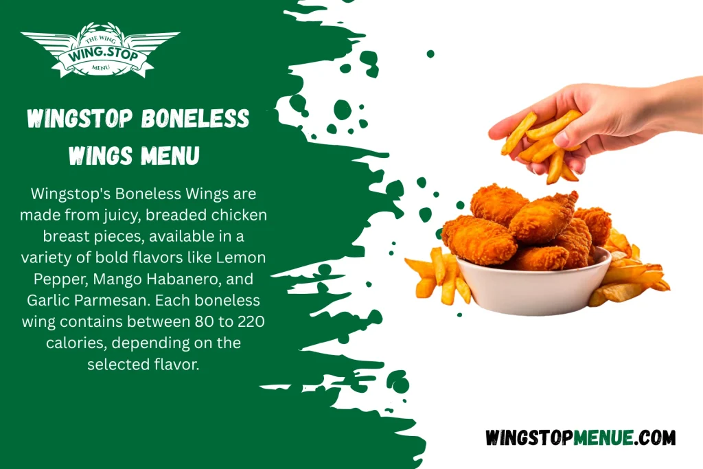 Wingstop Boneless Wings Menu