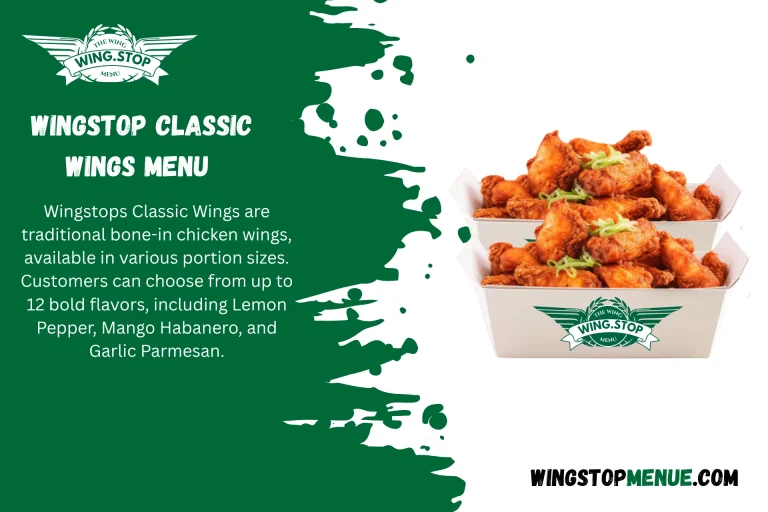 Wingstop Classic Wings Menu